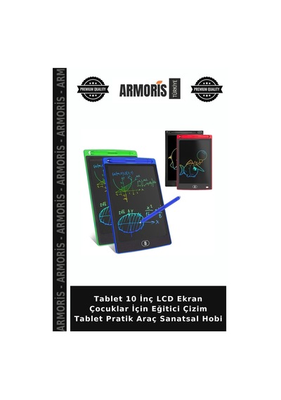 Tablet 10 İnç Lcd Ekran Çocuklar İçin Eğitici Çizim Tablet Pratik Araç Sanatsal Hobi