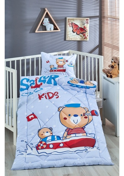 Komfort Home V28 %100 Pamuklu Silikon Elyaf Bebek Yorgan Seti