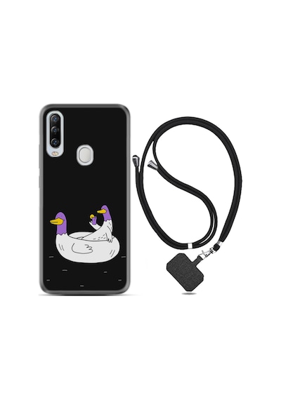 General Mobile GM20 Pro Kılıf Boyun Askılı Keyifli Ördekler 1725