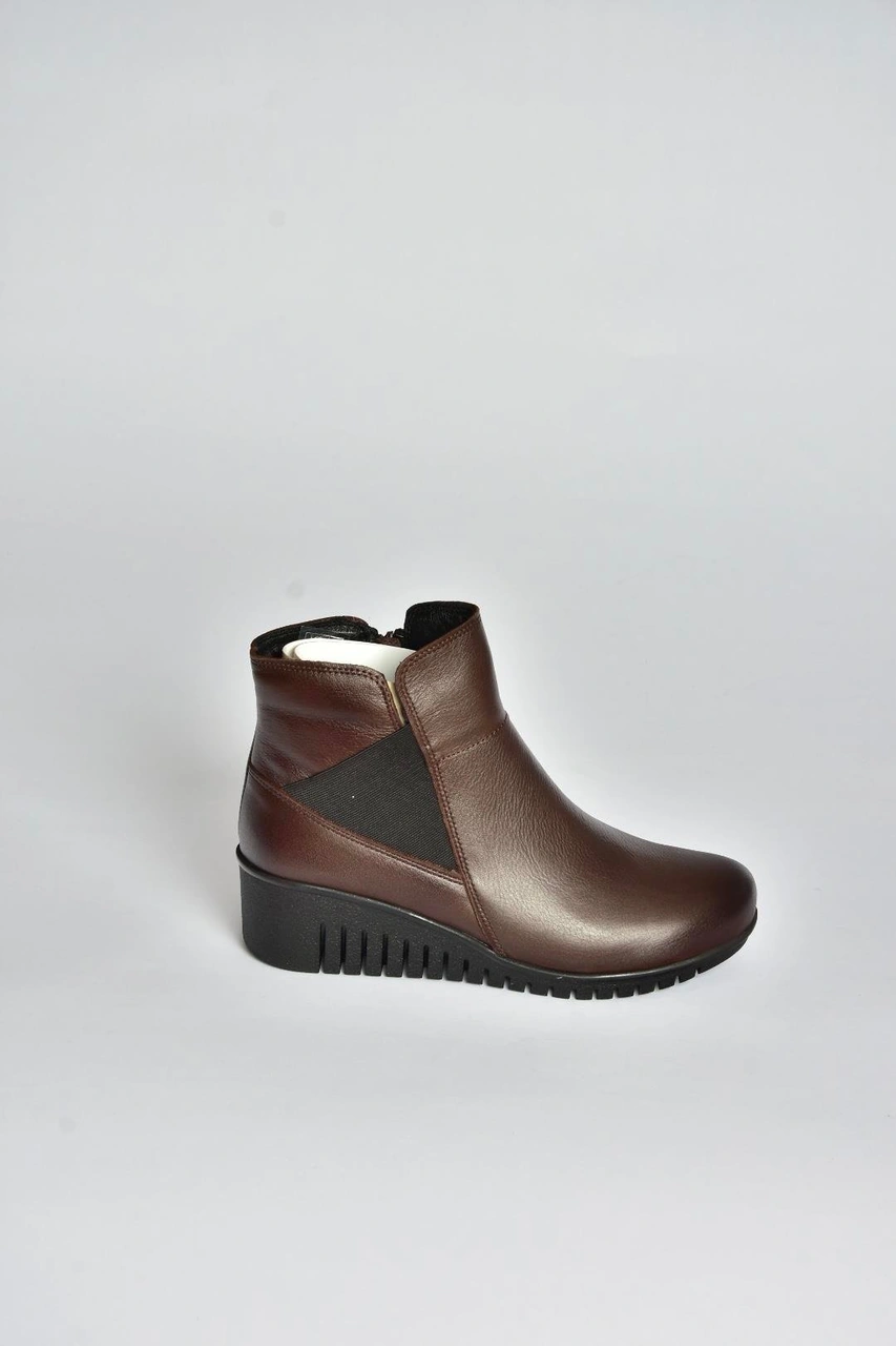 Fox Shoes V324221103 Kahverengi Hakiki Deri Klasik Kadın Bot Kahverengi-hakiki Deri
