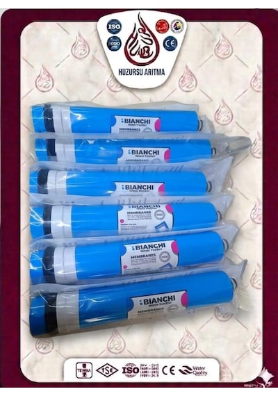 Bianchi 1812-100 Gpd Sanayi Tipi Su Arıtma Cihazı Membran Filtre - 6 Adet Ekonomik Set Filtre Seti