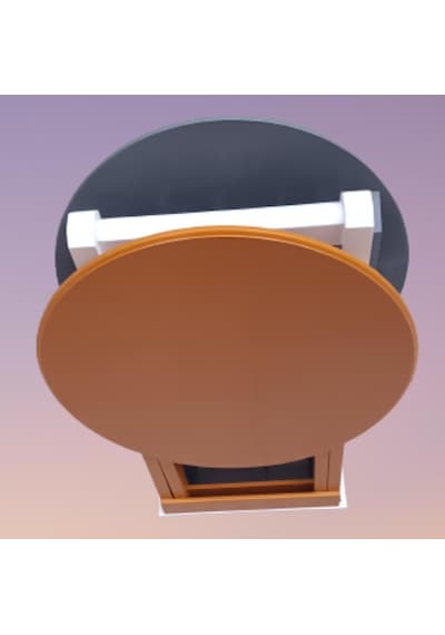 Çanta Zigon Sehpa Oval Model İkili Takım Ahşap Mdf Hardal Ve Gri Renk Uyumu El Yapımı