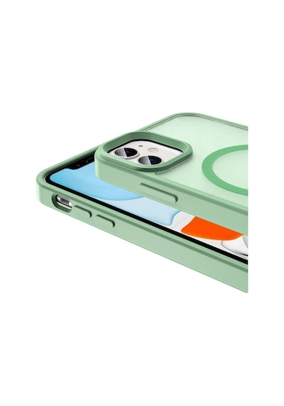 Apple Uyumlu iPhone 11 Kılıf M-safe Şarj Özellikli Mat Arka Yüzey Zore Sio Kapak Light Green