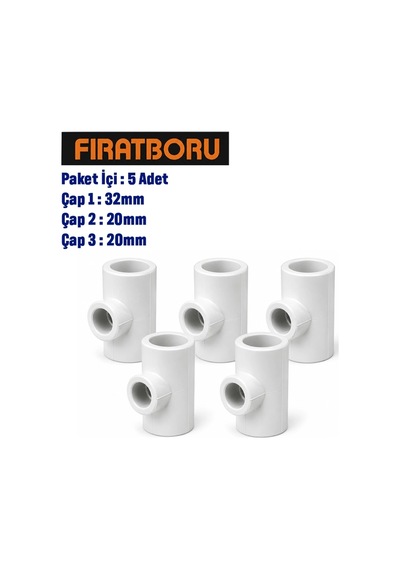 Fırat 32mm 20mm 20mm İnegal Te, 32 20 20 İnegal Te, 5 Adet, 7b42322020