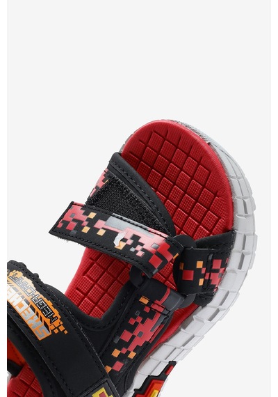 Skechers Mega Craft Siyah-kırmızı Erkek Çocuk Sandalet