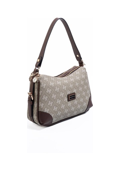 Silver Polo Sp1269 Kadın Omuz Çantası Monogram Y.yeşil-kahve