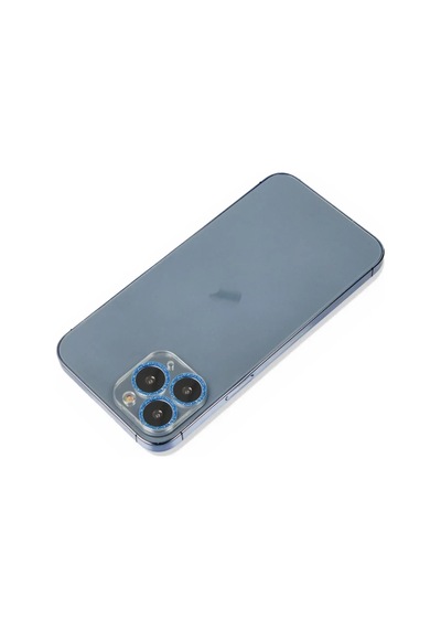 Apple İphone 11 Pro Max Uyumlu Shine Kamera Lens Koruma Cam - Mavi