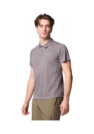 Columbia Zero Rules Light Erkek Kısa Kollu Polo T-shirt-6548 Koyu Gri