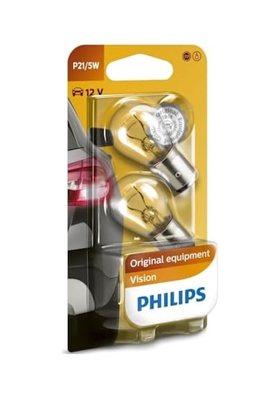 Philips Vision P21/5w Stop Ve Fren Ampulü, 12v Bay15d, 2'li Paket