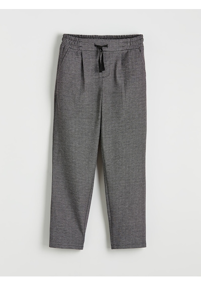 Lcw Comfort Gri Beli Lastikli Desenli Kadın Pileli Pantolon