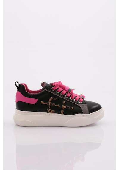 Dgn 1023 Kadin Sneaker Ayakkabi 1023-2007-R11446 Siyah - Fuşya