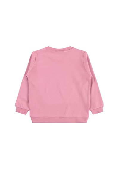 Civil Girls Kelebek Baskılı 2-5 Yaş Sweatshirt - Pembe Gül Kurusu