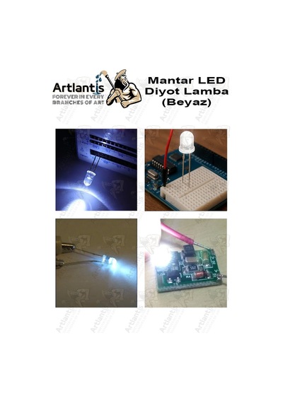 Beyaz Mantar Led Diyot Lamba 30 Lu 1 Paket Beyaz 4.8 Mm Mini Mantar Led Lamba Deney Bilim Proje Arduino Işığı