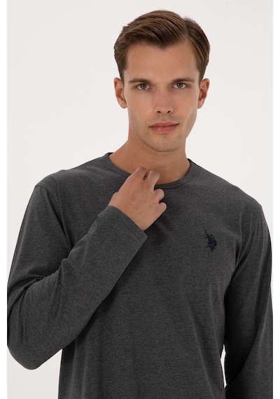 U.s. Polo Assn. Erkek Antrasit Melanj Pijama Takım 50318609-vr081 Antrasit Melanj