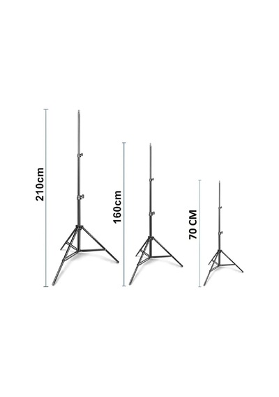 İng Light 14 Inç Tiktok Youtuber Çekim Tripod Işıklı Telefon Tutucu Makyaj Işığı +2.1 Mt Tripod