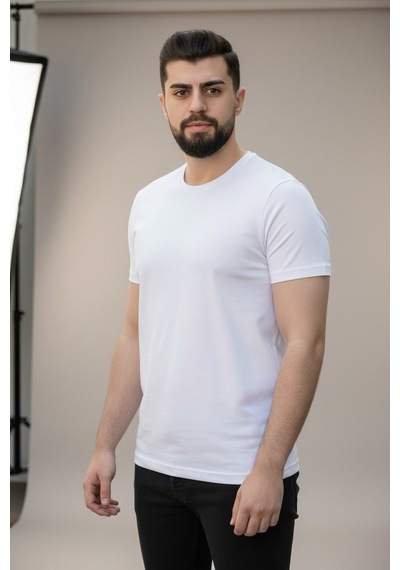 Luxıc Core Unisex Mavi %100 Pamuk Basic Tişört Bisiklet Yaka Kısa Kol Rahat Kesim Günlük Yazlık 3xl - Lcr-ts-mavı