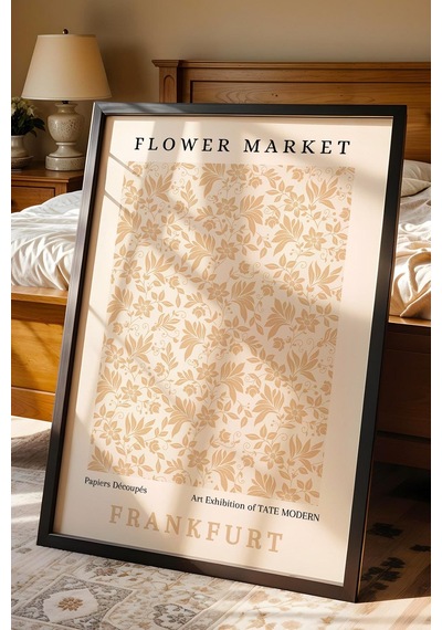 Flower Market Frankfurt Çerçeveli Tablo - Eklektik Tarz Duvar Dekoru