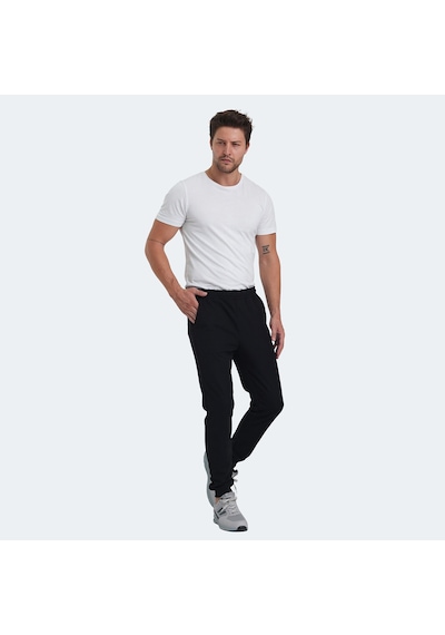 Slazenger RICHA Erkek Cepli Dar Paça Siyah Eşofman Altı
