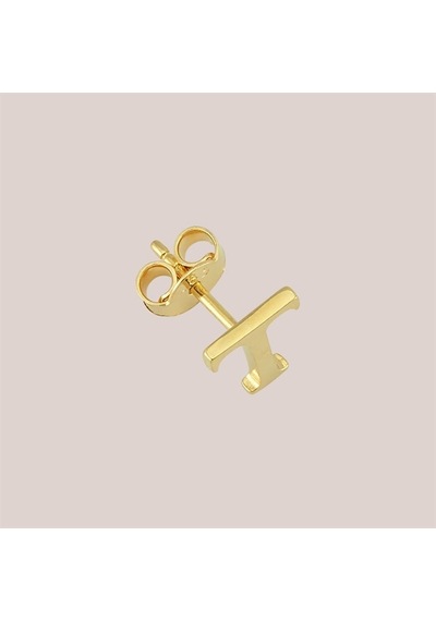 Goldkupe 14 Ayar Altın T Harf Küpe 0,42 Gr-1379