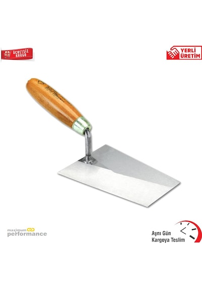 Dekor 067 Ahşap Saplı Duvarcı Malası 18 CM Yay Çeliği
