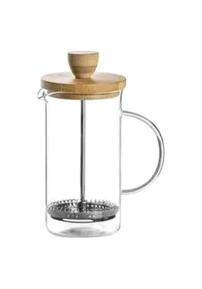 Bambu Kapaklı Cam French Press Isıya Dayanıklı Çay Ve Kahve Demliği, 600 Ml Şeffaf Cam, Paslanmaz Çelik Filt Diğer