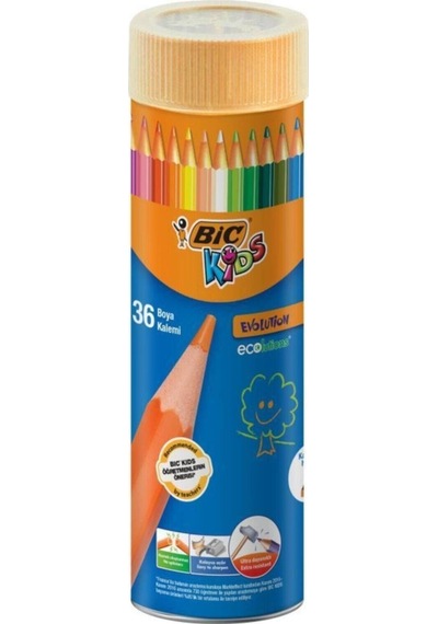 Bic Kids Evolution Kuru Boya Kalemi 36 Renk Metal Tüp 968491