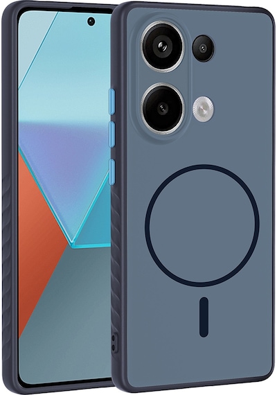 Maks Technology Redmi Note 13 Pro 4g Kılıf M-safe Şarj Özellikli Mkst Tea Kapak - Lacivert