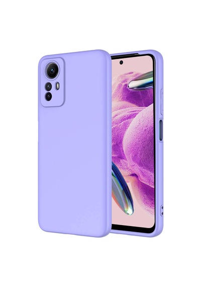 Xiaomi Redmi Note 12s Kılıf Yumuşak Silikon Kamera Korumalı Lansman Pazarplus Lila