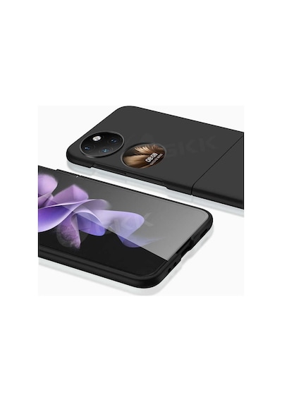 Huawei P50 Pocket Kılıf Pazarplus Sert Kıpta Kılıf Siyah