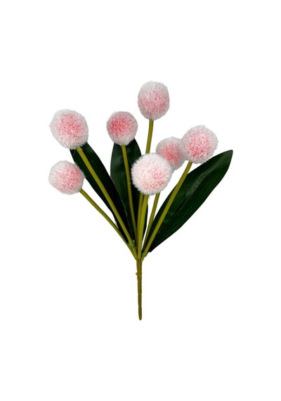 Yapay Çiçek Kırmızı Açık Pompon Çiçeği Dekoratif Yapay Çiçek 30 20cm