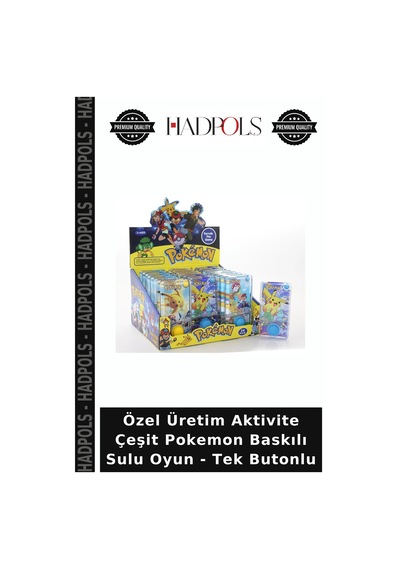 Özel Üretim Aktivite Çeşit Pokemon Baskılı Sulu Oyun - Tek Butonlu