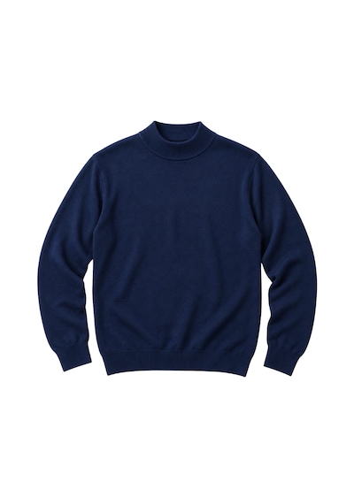 Battalmoda Erkek Büyük Beden Koyu İndigo Yarım Balıkçı Pamuklu Kazak 3xl-4xl-5xl-6xl Koyu Indigo