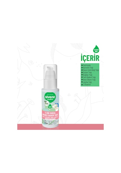 Siveno %100 Doğal Bebek Yağı Organik Jojoba Bakım Masaj Yağı Bitkisel Vegan 50 ml