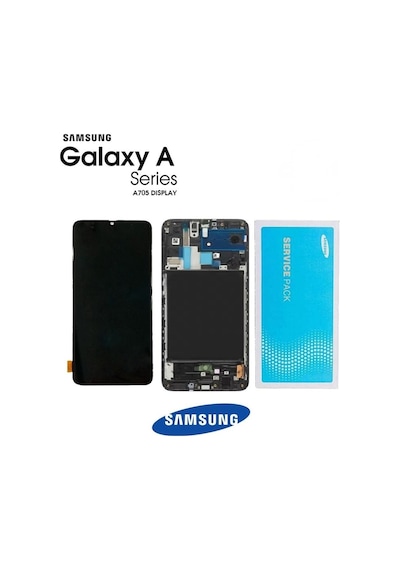 Samsung Uyumlu Galaxy A70 A705 Lcd Ekran Dokunmatik Siyah Servis Çıtalı