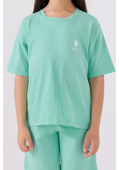 U.S. Polo Assn. U.s. Polo Assn Kız Çocuk Mavi Bermuda Takım 5274-43849 Mavi