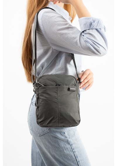 Sanmorris Unisex 4 Bölmeli Suya Dayanıklı Paraşüt Kumaş Omuz Çantas 6033 Koyu Gri