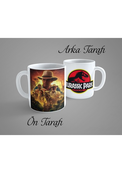 Jurassic Park Porselen Kupa Bardak Beyaz