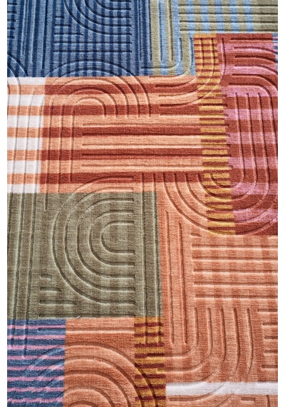 Raschel Carpet Bohem Yıkanabilir Leke Tutmaz Modern Multi Renkli Özel Seri Kaymaz Taban Halı Kilim Yolluk Rcmultı Klm 002 Çok Renkli