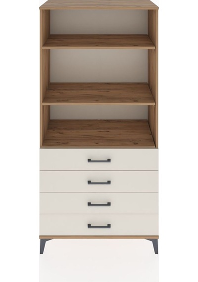 Hyperion Dolap 3 Raflı 4 Çekmeceli 88x44x182 Çam-aytaşı Çam