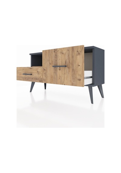 Arges Şifonyer Tek Raflı 2 Çekmeceli 88x30x48 Antrasit-çam Çam Arges Şifonyer Tek Raflı 2 Çekmeceli 88x30x48 Antrasit-çam Çam