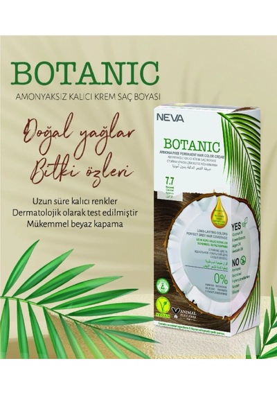 Botanıc Amonyaksız Kalıcı Krem Boya Seti 7.7