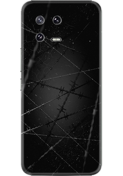 Xiaomi 13 Kılıf Silikon Desen Özel Seri Dikenli Tel 1779