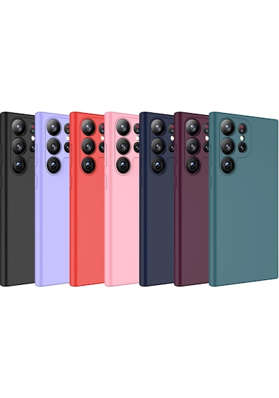 Goocamp Galaxy S23 Ultra Uyumlu Mara Lansman Kılıf-pembe Pembe