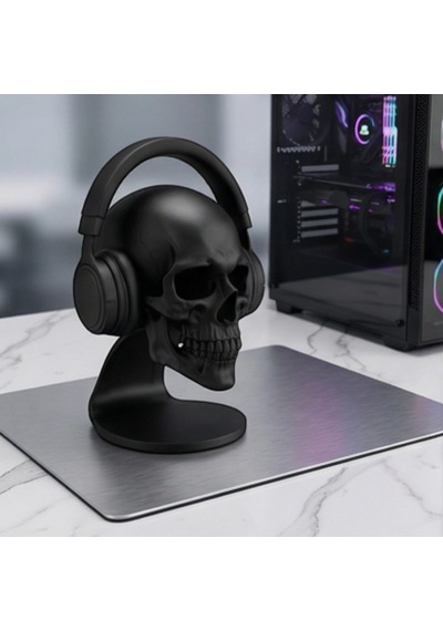 Happy3dworld Kafatası Kulaklık Standı, 3d Baskı Gotik Oda Dekoru