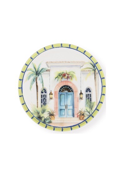 The Mia Palma Servis Tabağı 6lı Set 26 Cm Çok Renkli