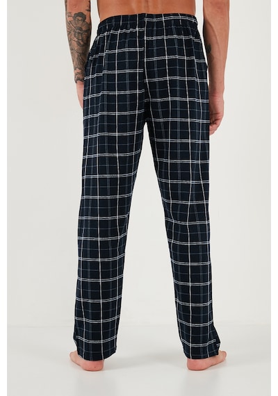 Buratti Pamuklu Regular Fit Normal Bel Düz Paça Cepli 2'Li Paket Erkek Pijama Altı 6574003S2 Lacivert-Lacivert