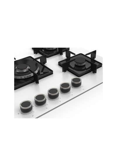 Flowart Turbolu Silenart QBL62CB - SS036 - D081SA Beyaz Cam Ankastre Set