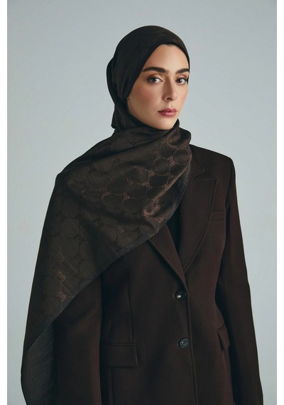 Maisa Neda Pamuk İpek Şal 70 190 Cm - Kahverengi 6057