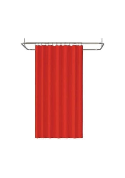 Zethome Jackline Banyo Duş Perdesi 0010 Kırmızı Çift Kanat 2X120X Kırmızı