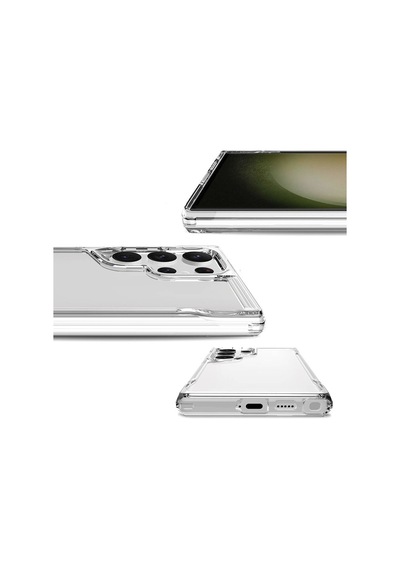 Samsung Galaxy S24 Ultra Uyumlu Kılıf Case, Transparent Smooth Hard Protective Cover